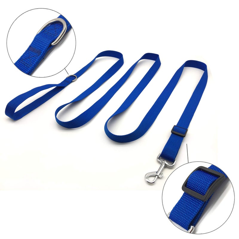 MANDAO 10FT Adjustable Dog Leash, Nylon Dog Leashes for Medium Large Dogs (Blue) - Image 3